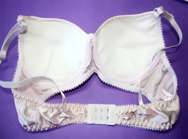 Подлинный Шелковый Нежный женский Двусторонний бюстгальтер с принтом|bra cups for
