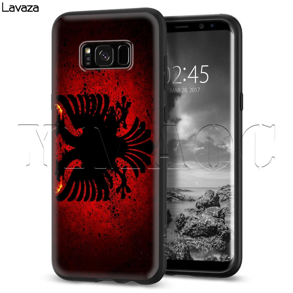 Lavaza с албанским флагом чехол для Samsung Галактики S6 S7 край J6 S8 S9 S10 плюс A3 A5 A6 A7 A8 A9 Note 8