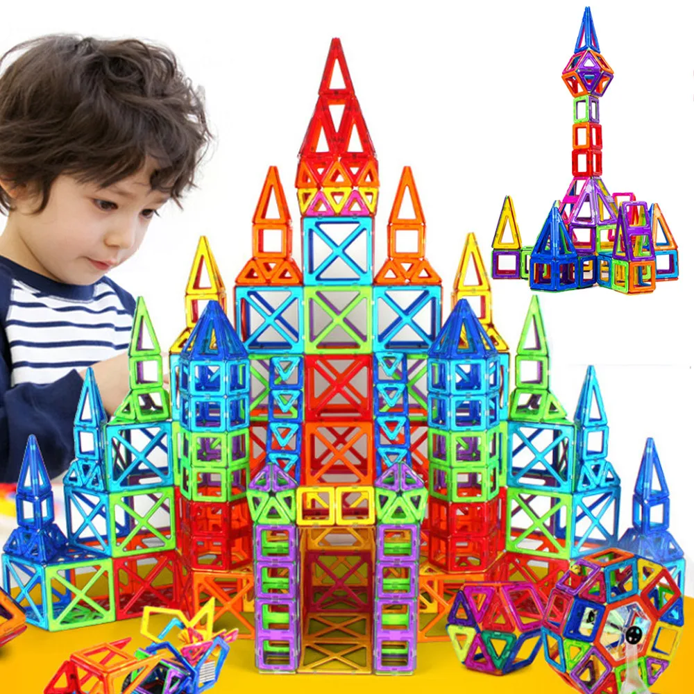 72 шт. Magformers большой размер DIY блоки Магнитный конструктор детский магнит