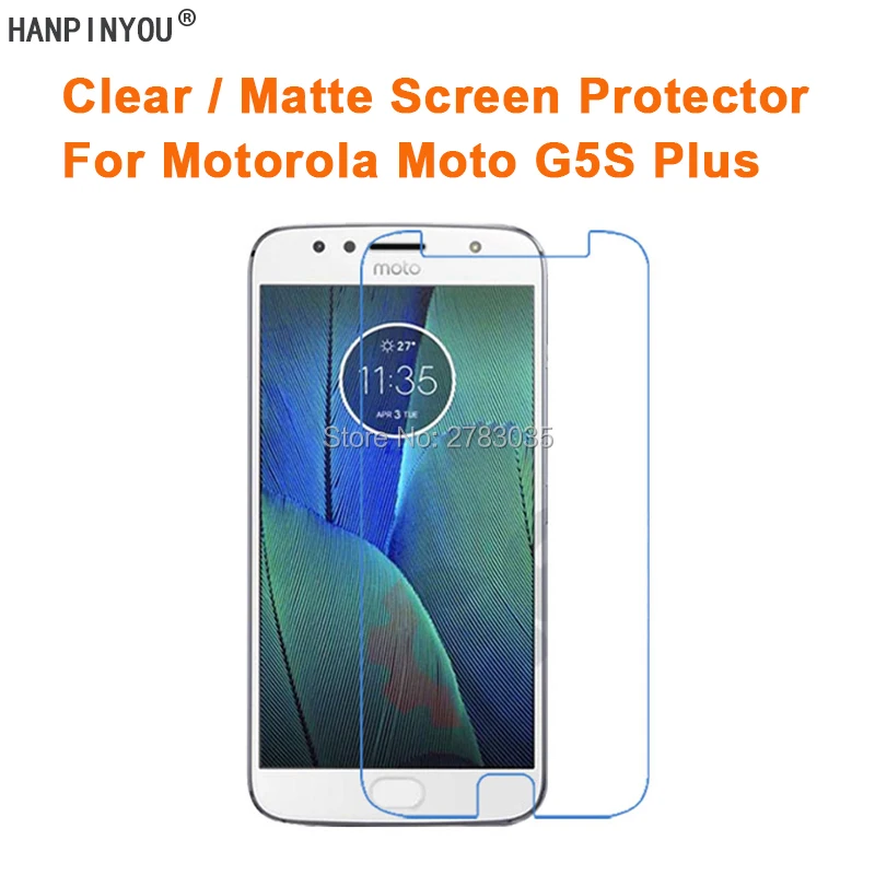 Для Motorola Moto G5S Plus 5 &quotНовая прозрачная глянцевая/Антибликовая матовая защитная