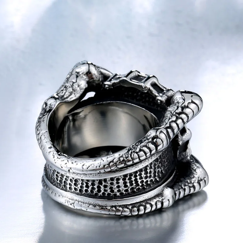Beier 2017 New Motor Biker Chain Skull Ring 316L Stainless Steel Jewelry Women Mens Sharp Claws BR8 448|cool jewelry|skull ring316l stainless steel |