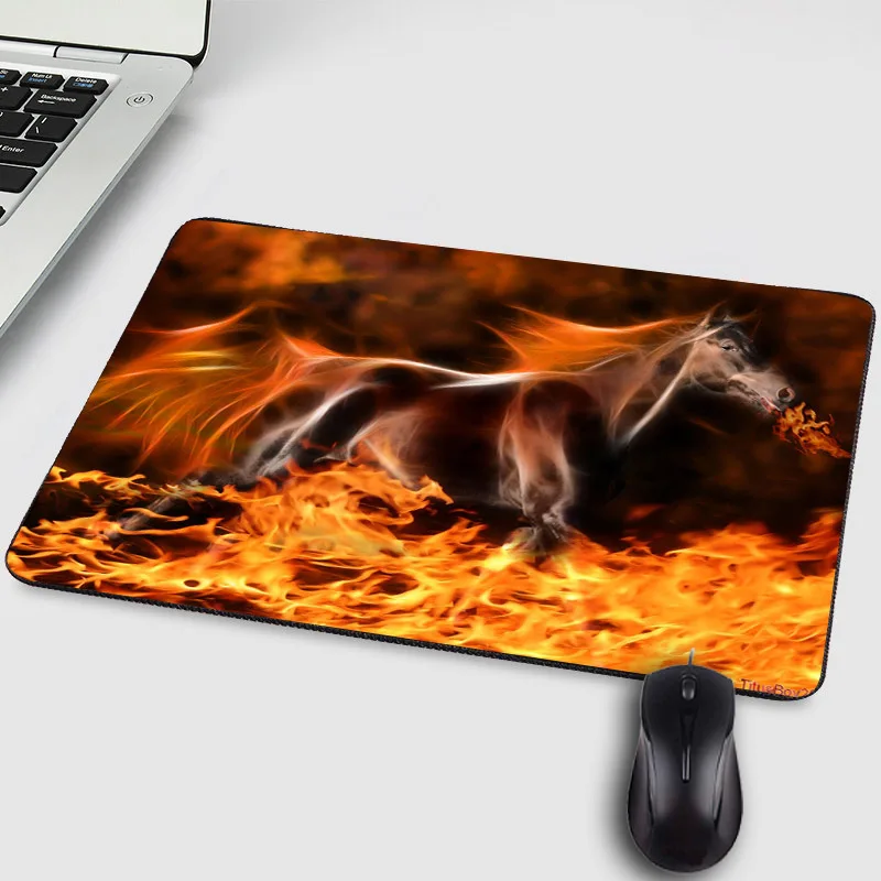 Коврик для мыши с рисунком животных Mairuige Cool Fire Horse Hadsome игровой коврик планшета