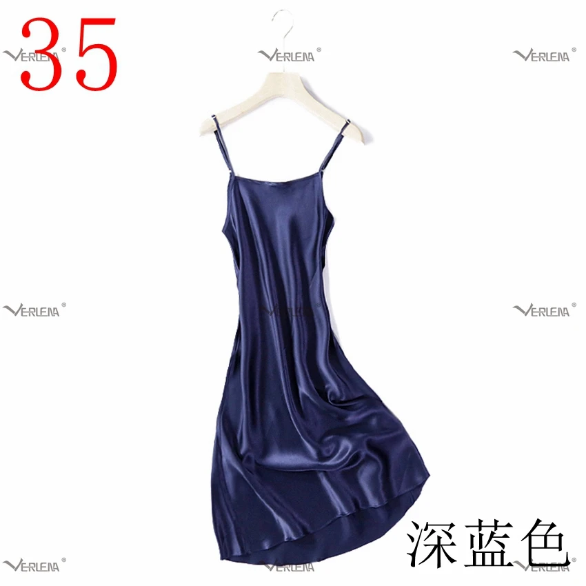 Dark Blue Shine Verlena новое шелковое сексуальное летнее платье женское элегантное однотонное белое платье с регулируемым ремешком прямые Короткие мини платья - Цвет: Dark Blue Shine