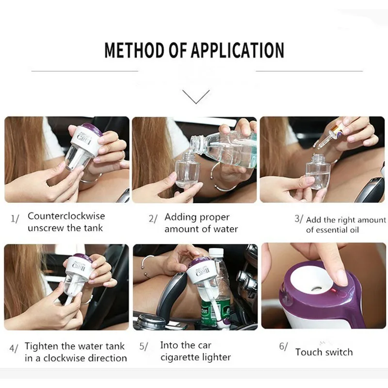 Durable Mini Car Humidifier Air Oil Aroma Mist Diffuser Purifier 2 USB Ports 12V Charger | Бытовая техника