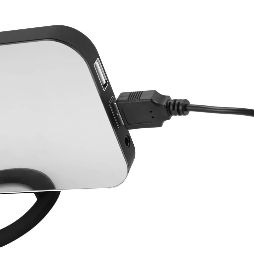 Светодиодный цифровой будильник часы зеркало Snooze ночник ЖК дисплей USB зарядный