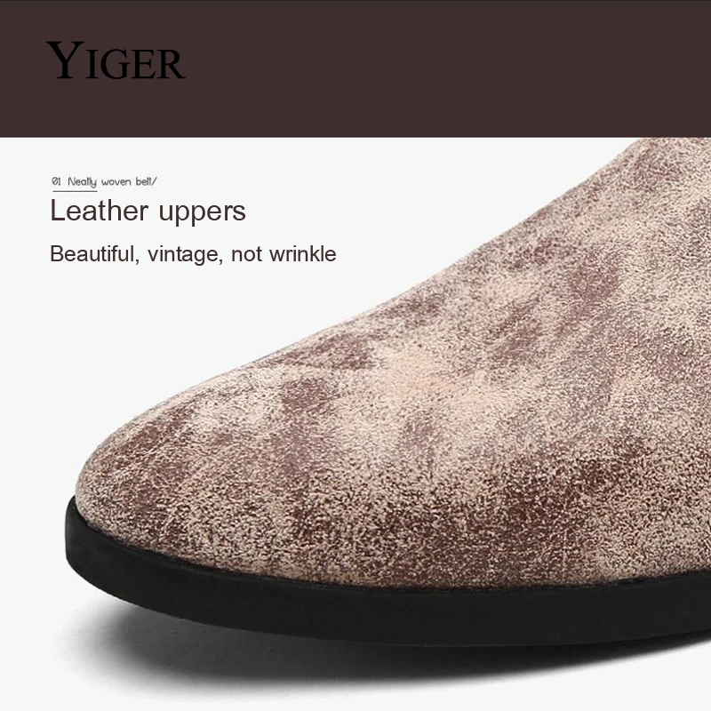 Мужские лоферы YIGER с низким вырезом повседневная обувь на мягкой подошве