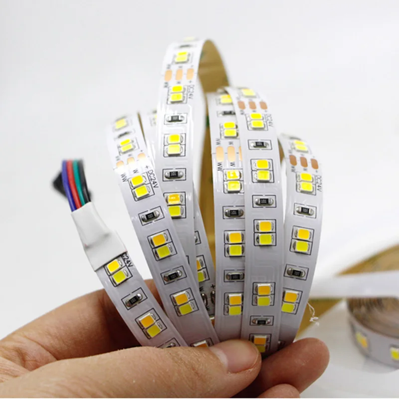 5M600leds10M 1200 светодиодов 24 В постоянного тока двухцветный SMD2835 с wwcct Диммируемые