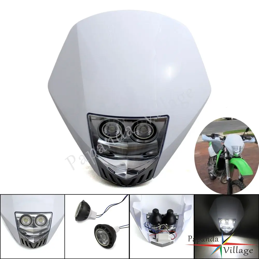 Светодиодная фара Papanda для мотоцикла Головной фонарь Honda Yamaha Kawasaki Suzuki MX Motocross|headlamps