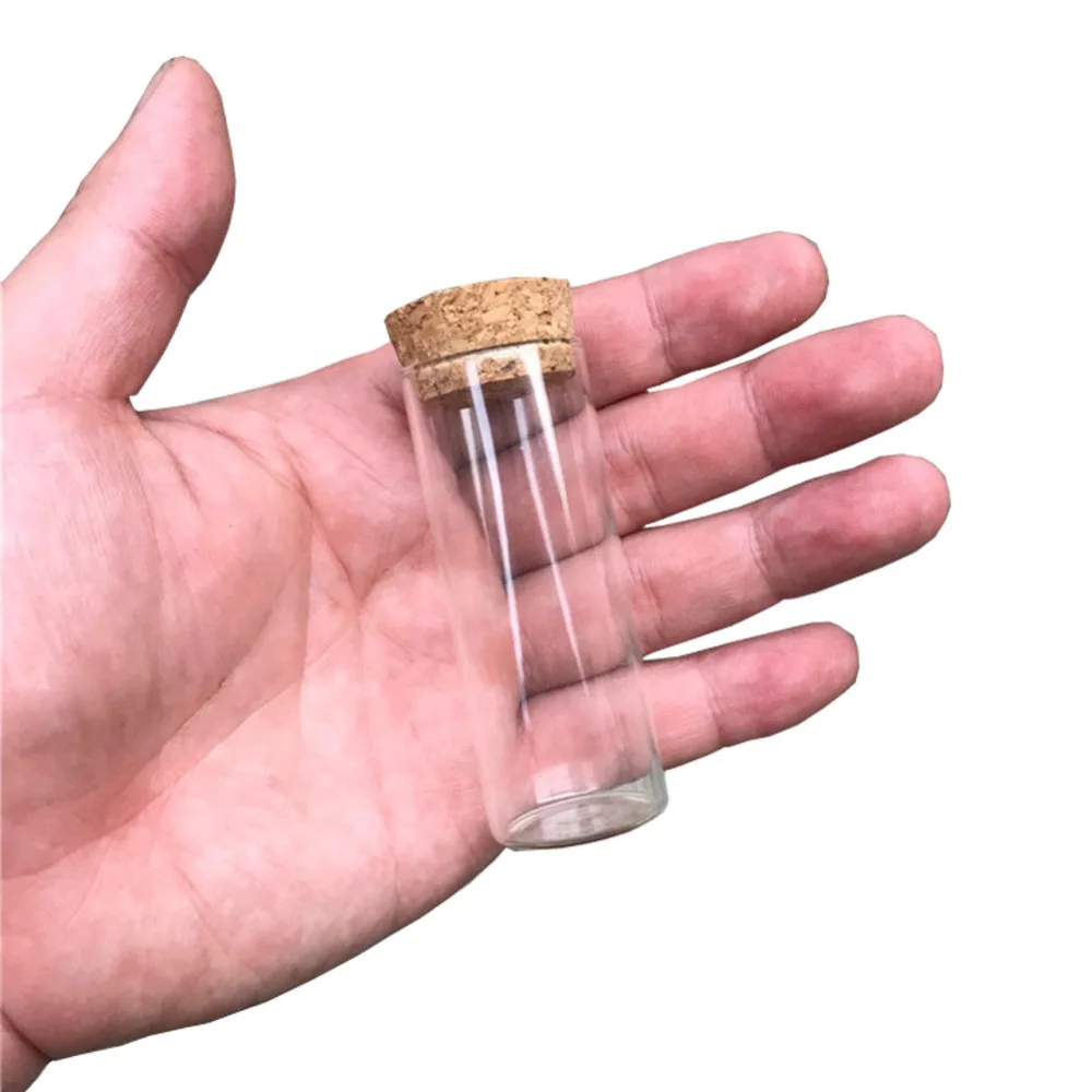 Botellas de vidrio vacías con corcho, frascos de sellado transparente para almacenamiento de alimentos líquidos, Perfume, 15ml, 20ml, 25ml, 24 Uds.