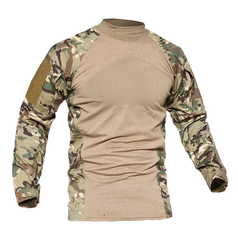 MAGCOMSEN футболки мужские с длинным рукавом камуфляж тактические футболки Slim Fit Мультикам военные армейские футболки мужская одежда AG-YWWS-19