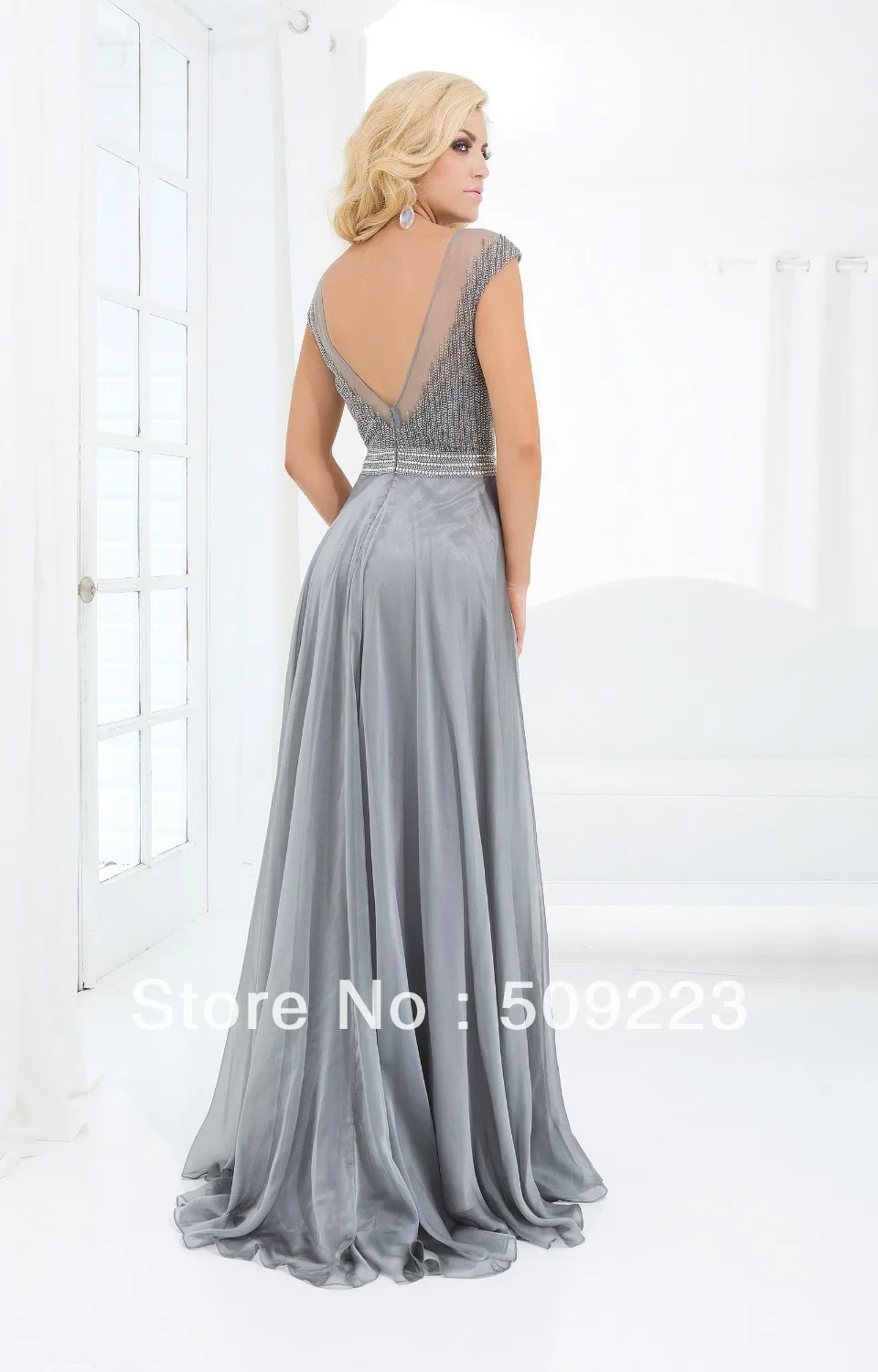 2014 New Arrival Modest Heavy Beaded Sheath Crystal Gothic Clothing Sexy Gray Pink Flapper Evening Gown Prom Party Dress | Свадьбы и