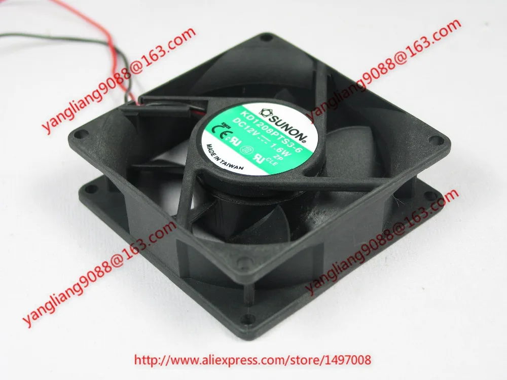SUNON KD1208PTS3 6 DC 12V 1 4 W 80X80X25mm Вентилятор охлаждения сервера|square fan|server fandc fan 12v |