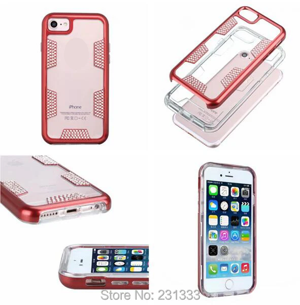Алмазный Блестящий Гибридный Жесткий ПК ТПУ гелевый Чехол для Iphone 7 Plus I7 7PLUS 6 6S I6