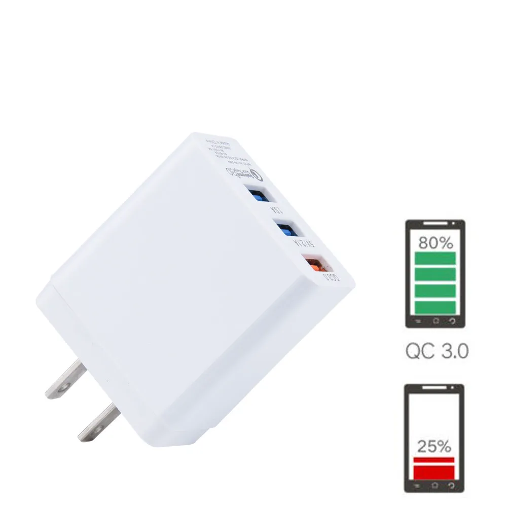 HIPERDEAL QC3 2.1A 3 USB непосредственно в интеллектуальную совместимую дорожную зарядную