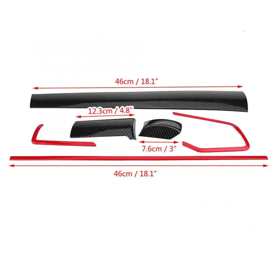 6 шт. декоративные наклейки на приборную панель автомобильной консоли из