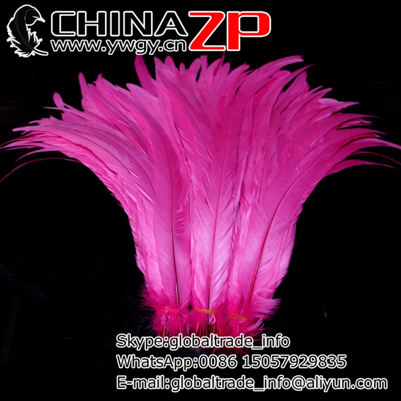 CHINAZP Factory 500 шт./лот 35 ~ 40 см (14 16 дюймов) длина дешевая оптовая окрашенная розовая