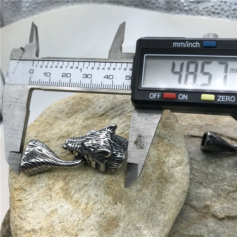 12*6 мм отверстие 316l нержавеющая сталь Ретро Волчья Голова DIY ремесла