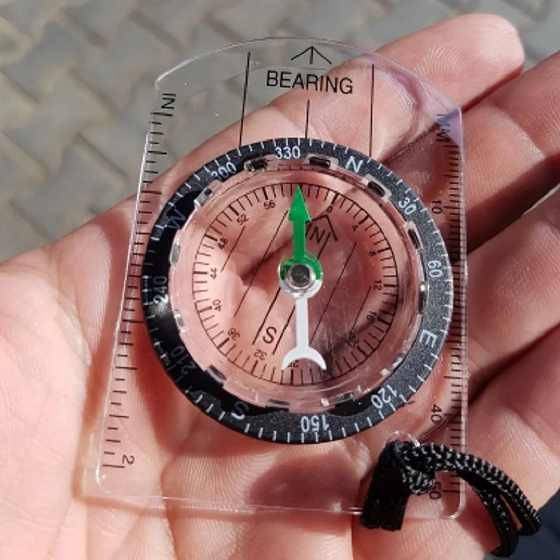 1 шт. прозрачный пластиковый ручной Компас для путешествий и активного отдыха