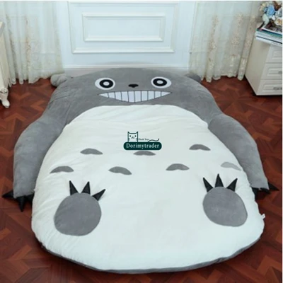 Smiling Totoro Dorimytrader поп аниме totoro плюшевый beanbag мягкий спальный мешок кровать диван татами диван 5 размеров дети и взрослые подарок украшение - Цвет: Smiling Totoro