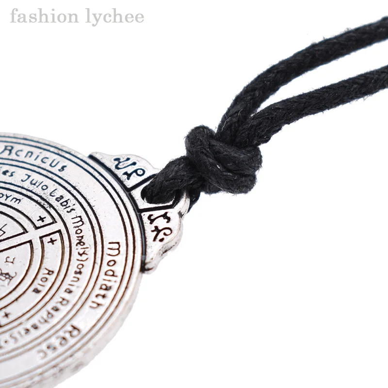 Модные личи Wicca цветы Узелок Пентакль защита Кулон ожерелье Винтажные Ювелирные