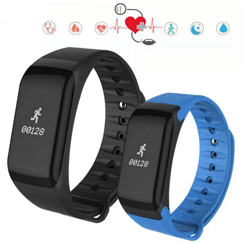 F1 Smartband фитнес трекер Браслет монитор сердечного ритма Водонепроницаемый умный