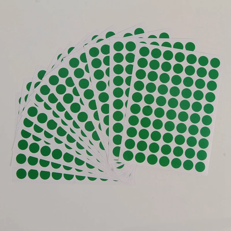 12 листов/упаковка 10 мм круглые цветные клейкие этикетки Dot sticker