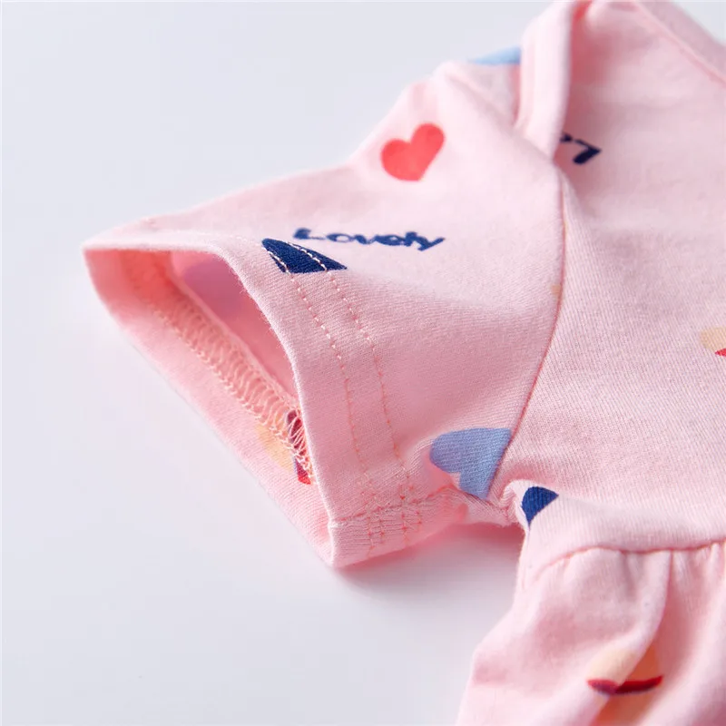 

Cotton Baby Dresses for Girl Cartoon Newborn Baby Girl Dresses Toddler Princess Short Sleeve Dress Casual Flora Romper Clothes