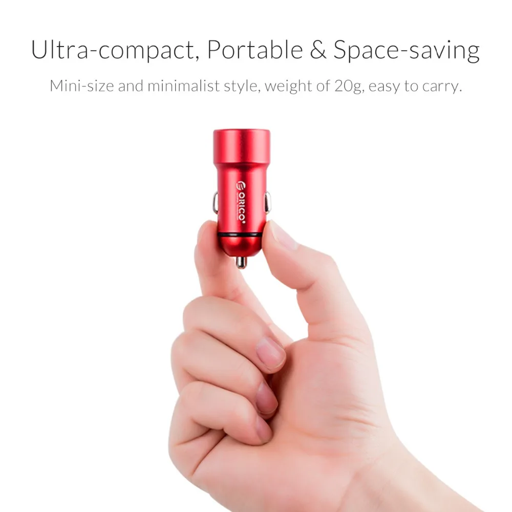 ORICO UPM-2U Dual Port Car Charger 5V2.1A Fast Charge Adapter for Mobile Phone 12W Max Output Portable | Мобильные телефоны и