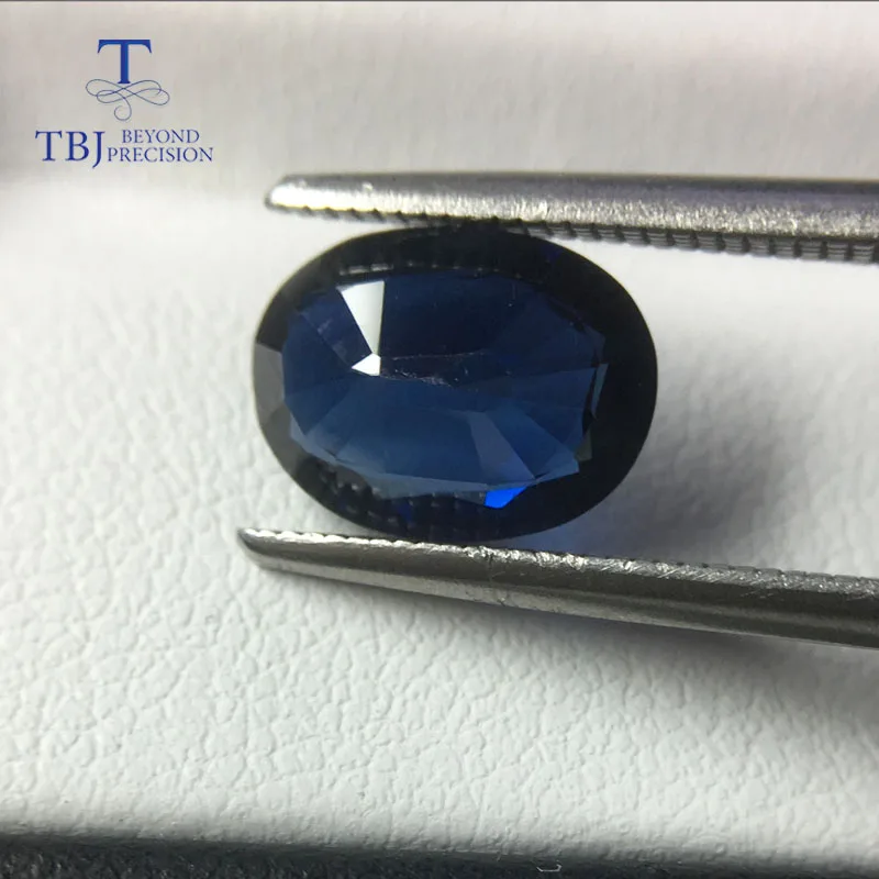 TBJ натуральный нагреваемый Африканский синий сапфир Овальный 7 7*10 4 мм ard 2.88ct