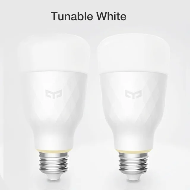 2pcs White Bulb Xiaomi Yee светильник, умный светодиодный светильник, E27, WiFi, затемненная цветная RGB лампа, работает с Alexa, Google Home и IFTTT(не требуется концентратор - Цвет: 2pcs White Bulb
