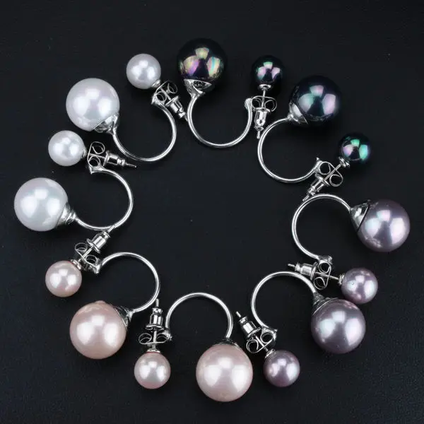 100% настоящие жемчужные украшения для женщин элегантные свадебные серьги