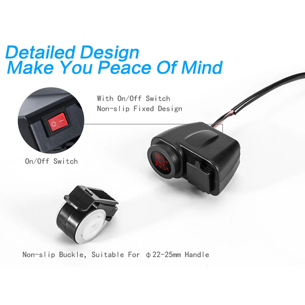 Новое поступление двойное USB зарядное устройство для мотоцикла 12 В 4.2A Moto 2.1A + до 5 15