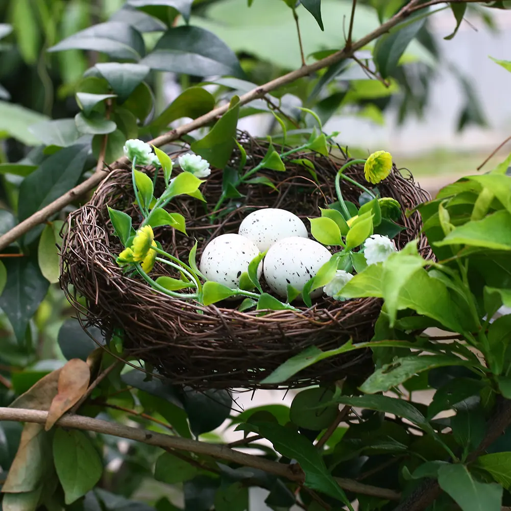 Пластиковая ротанговая Птичье гнездо клетка для домашних птиц ремесло