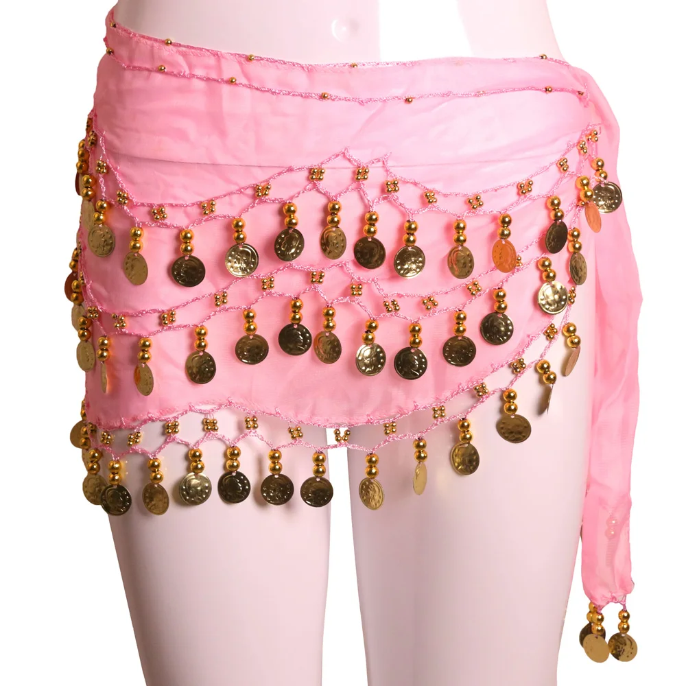 Женский 3 слойный пояс для танца живота 2018|belly dance coin scarf|coin scarvesbelly hip |