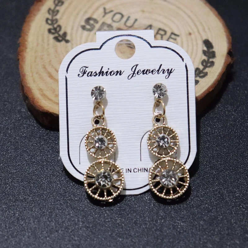 Tisonliz простые золотые серебряные ослепительные Кристальные Висячие серьги