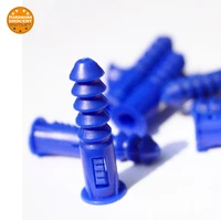 drywall plastic ribbed anchor wall plastic expansion pipe wall plug wholesale high quality 150pcs 6 4x30mm