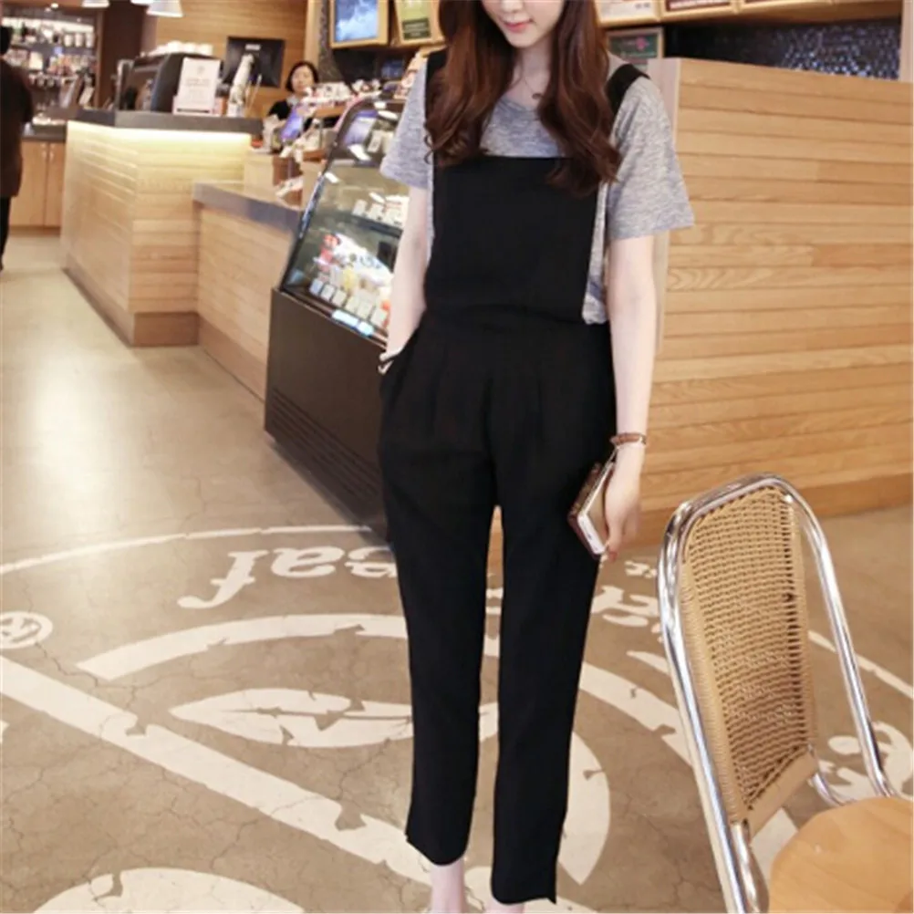 New Sale Women Casual Loose Linen Pants Cotton Jumpsuit Strap Harem Trousers Overalls | Женская одежда