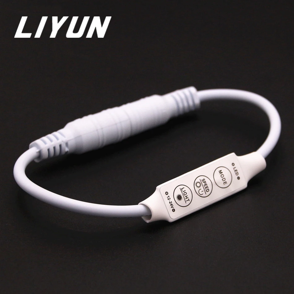 DC 12 В-24 В светодио дный контроллер мини 3Key с мужские и женские для SMD 5050 5630 2835 один