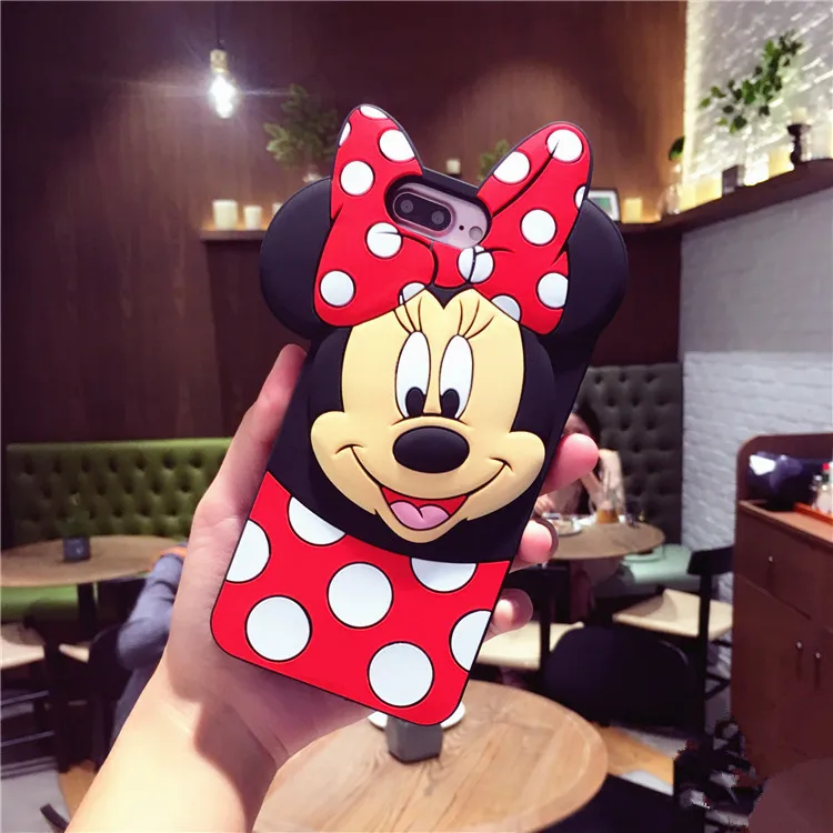 4 Милый 3D резиновый чехол с Минни для iPhone 7, 6, 6S Plus, 5S, SE, мягкий силиконовый чехол с мультипликационным принтом для iPhone 8, 7 Plus, XR, X, XS, Max - Цвет: 4