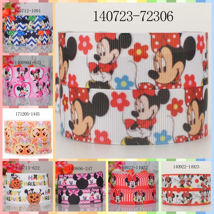 10 ярдов разные размеры лента с рисунком Микки из мультфильма|Ленты для шитья| |
