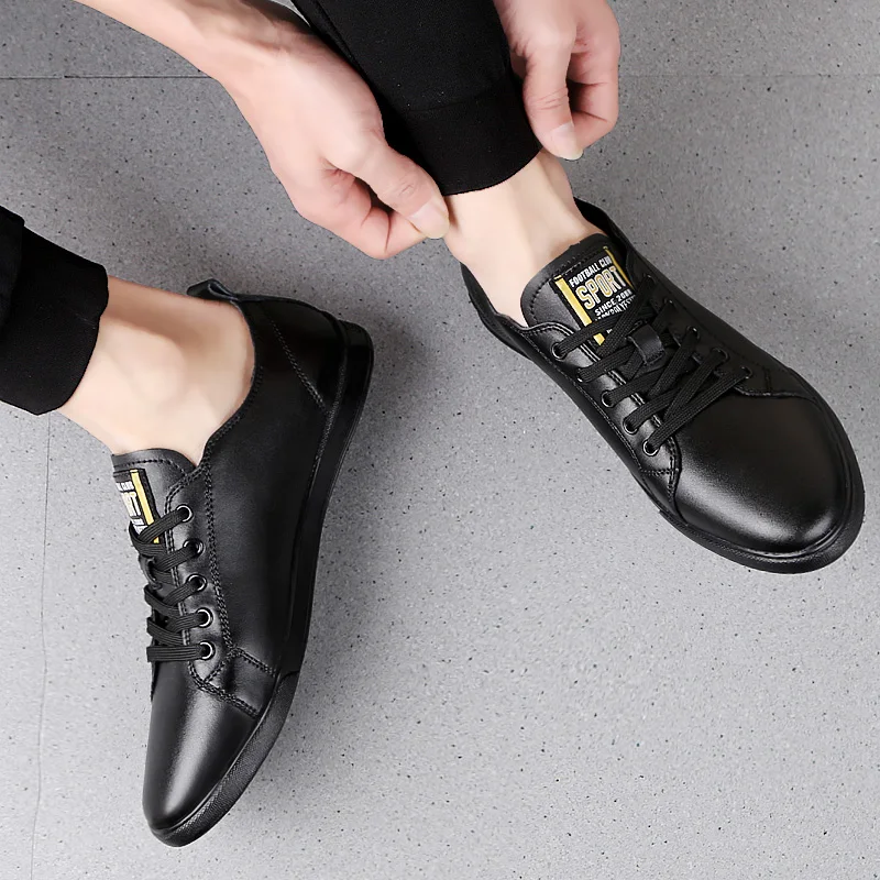 Large size 36-46 Summer Casual Lace Up Shoes Men Genuine Leather Walking Loafers Moccasins Flats Hot Sale Fashion w5 | Обувь
