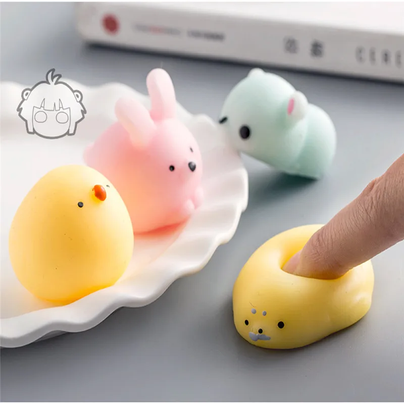 Mini Change Color Squishy Cute Cat Antistress Ball Squeeze Mochi Rising Abreact Soft Sticky Stress Relief Funny Gift Toy | Игрушки и