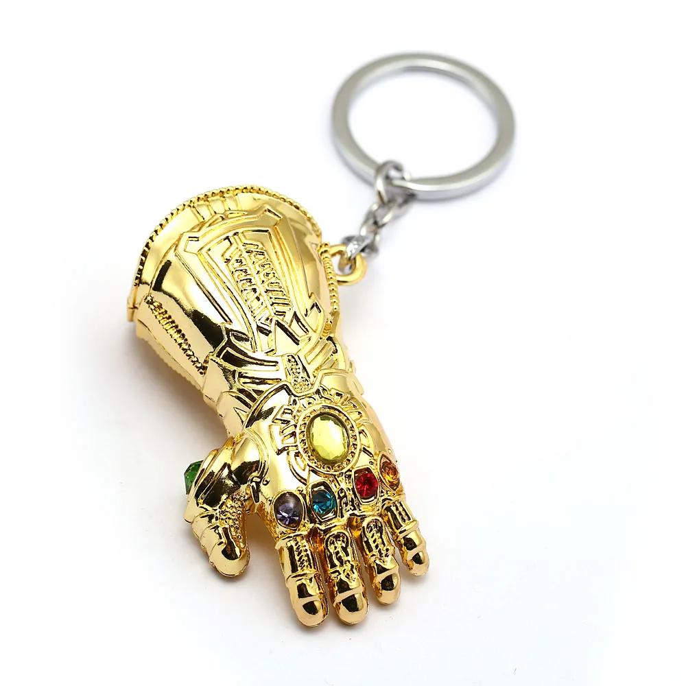 gold keychain Thanos перчатка с крагами открывалка для бутылок пива Фильм Мстители эндигра инструмент для удаления для бара Бесконечность гаунтлет брелок мужские ювелирные изделия Новинка - Цвет: gold keychain