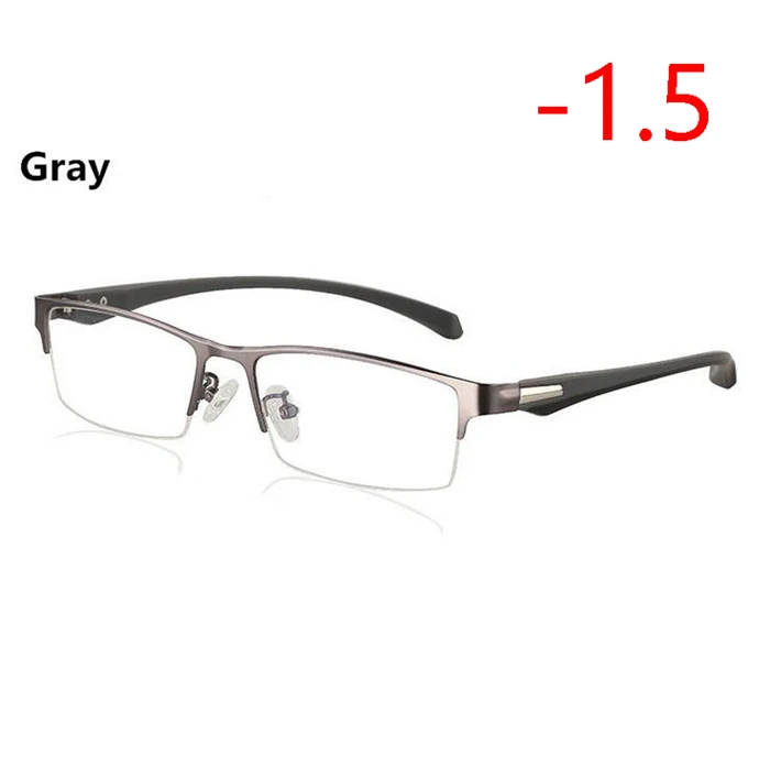 Myopia 150 Новинка, полуоправа, солнечные фотохромные очки для близорукости, оптические мужские очки для студентов, близорукие очки, очки по рецепту-1,0-4 - Цвет оправы: Myopia 150