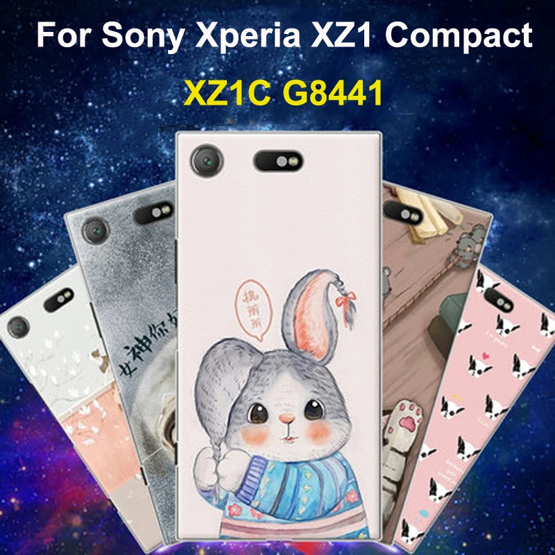 Для Sony Xperia XZ1 компактный чехол с мультяшным рисунком жесткие чехлы для телефонов