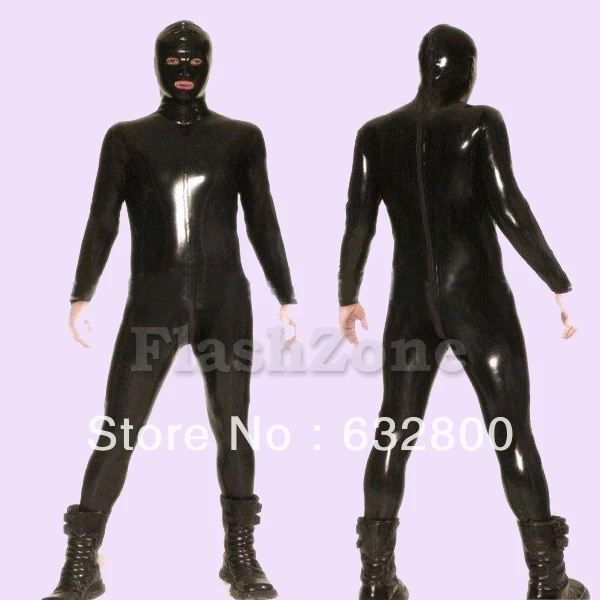 Фотофон с капюшоном для мужчин|catsuit latex|fetish catsuitcatsuit pvc |