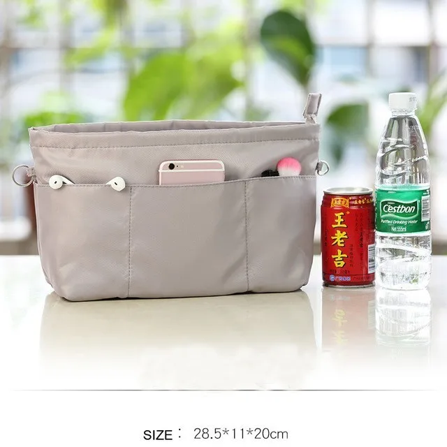 Size2 gray Размер 5 Для женщин косметичка нейлоновый высококачественный вставить мешок организатор сумки мульти-функциональная дорожная косметичка девушка туалетные сумки - Цвет: Size2 gray