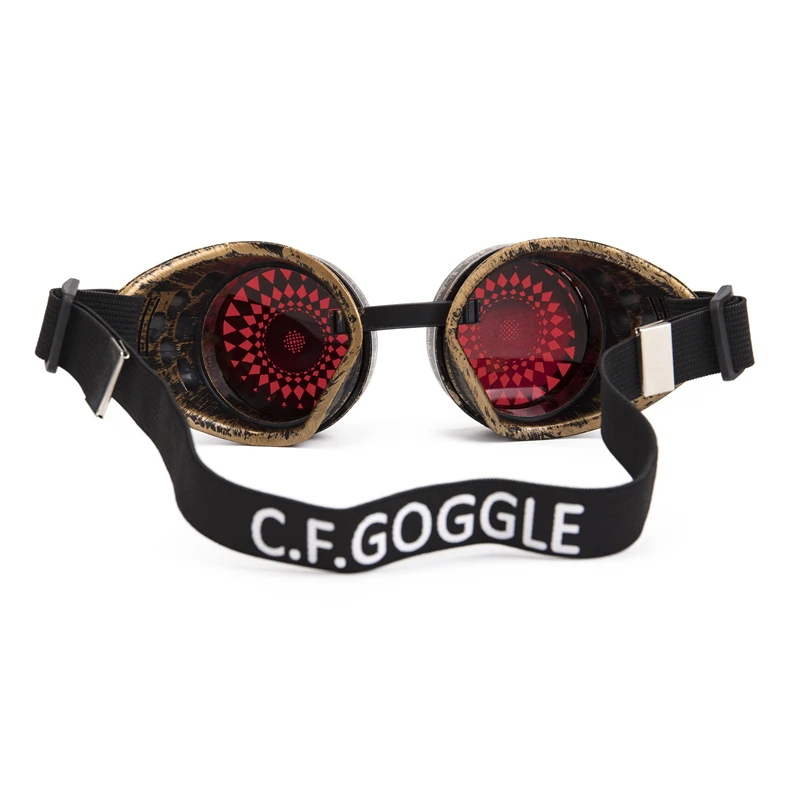 C. F. GOGGLE стимпанк сварочные Ретро готический стиль круглая оправа фиолетовые и