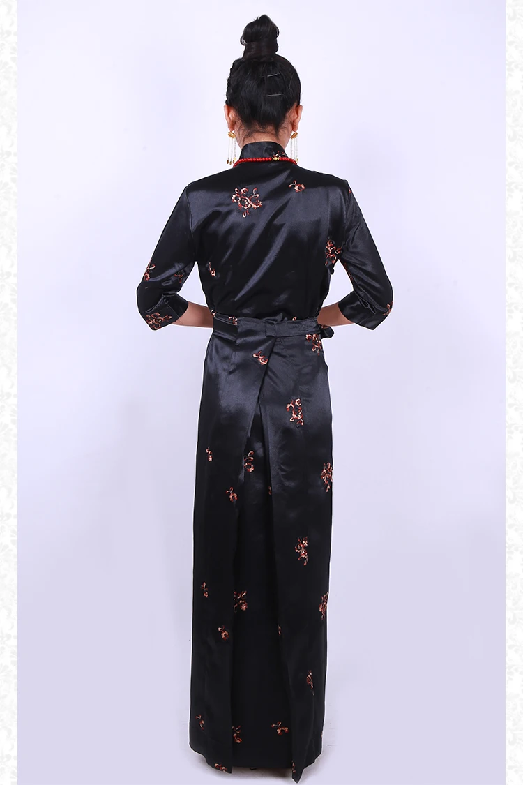 Nepal Myanmar Holiday Women Original Ethnic Tibet summer Costume dress women Tibetan Gown three-dimensional carved long Robe