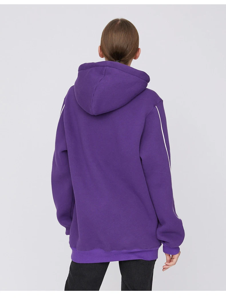 Toyouth Женские топы с длинными рукавами дамы корейский фиолетовый кофты oversize-худи одежда Mujer Зимние теплый пуловер Топ